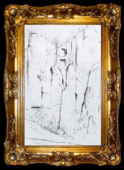 framed  Gustave Courbet Landscape, ta009-2